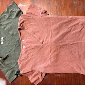 Heart Hips Short Sleeve Tees - Olive and Rust